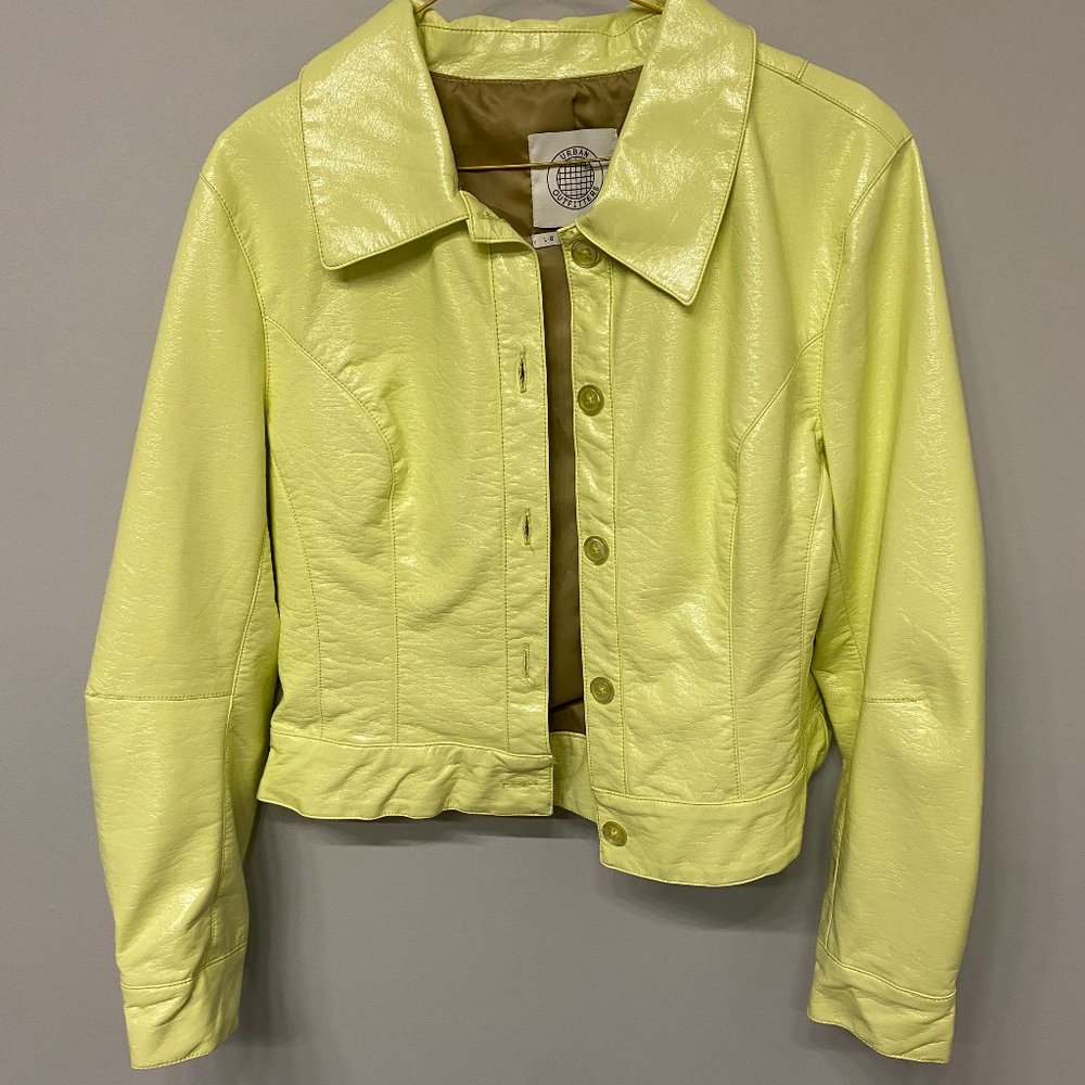 Urban Outfitters Retro Lime Leather Jacket